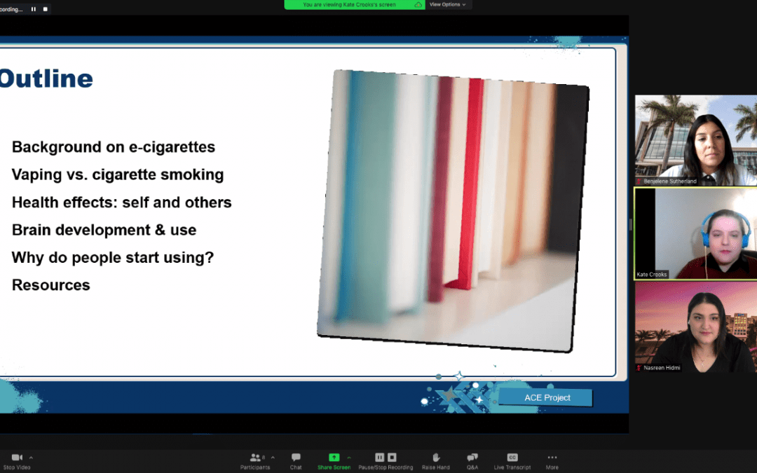 ACE PROJECT HOSTS WEBINAR ON E-CIGARETTE USE FOR M-DCPS SSCs